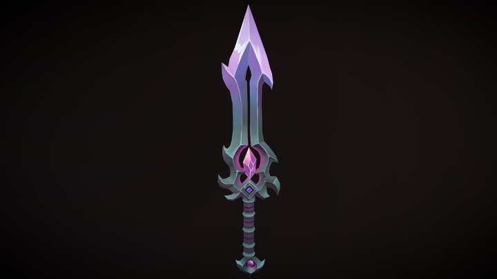 Rose Quartz Blade 3D Model