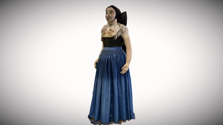 Sorbisch-katholische Tanztracht der Mädchen 3D Model