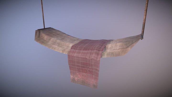 Hammock with blanket 3D Model