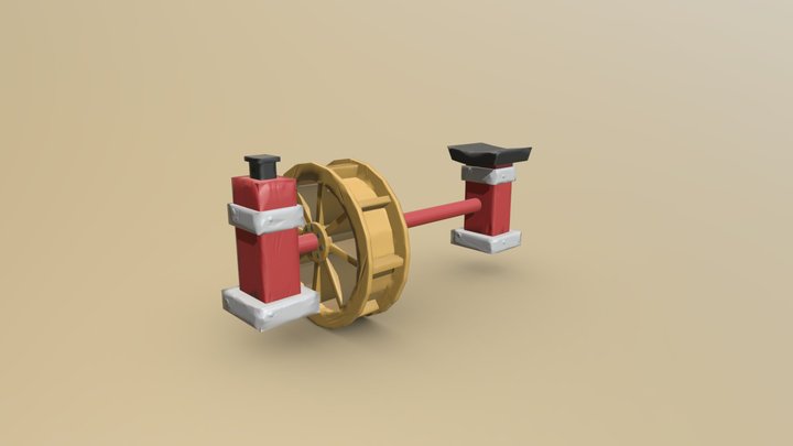 Water Wheel 3D Model