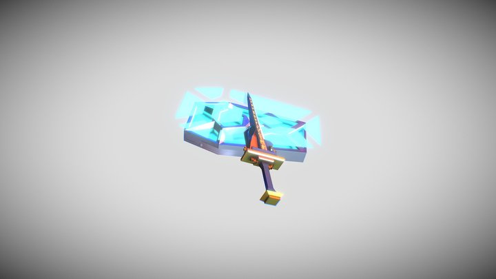 Gear Sword and Energy Shield 3D Model