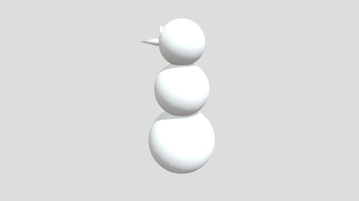 Snow Man 3D Model