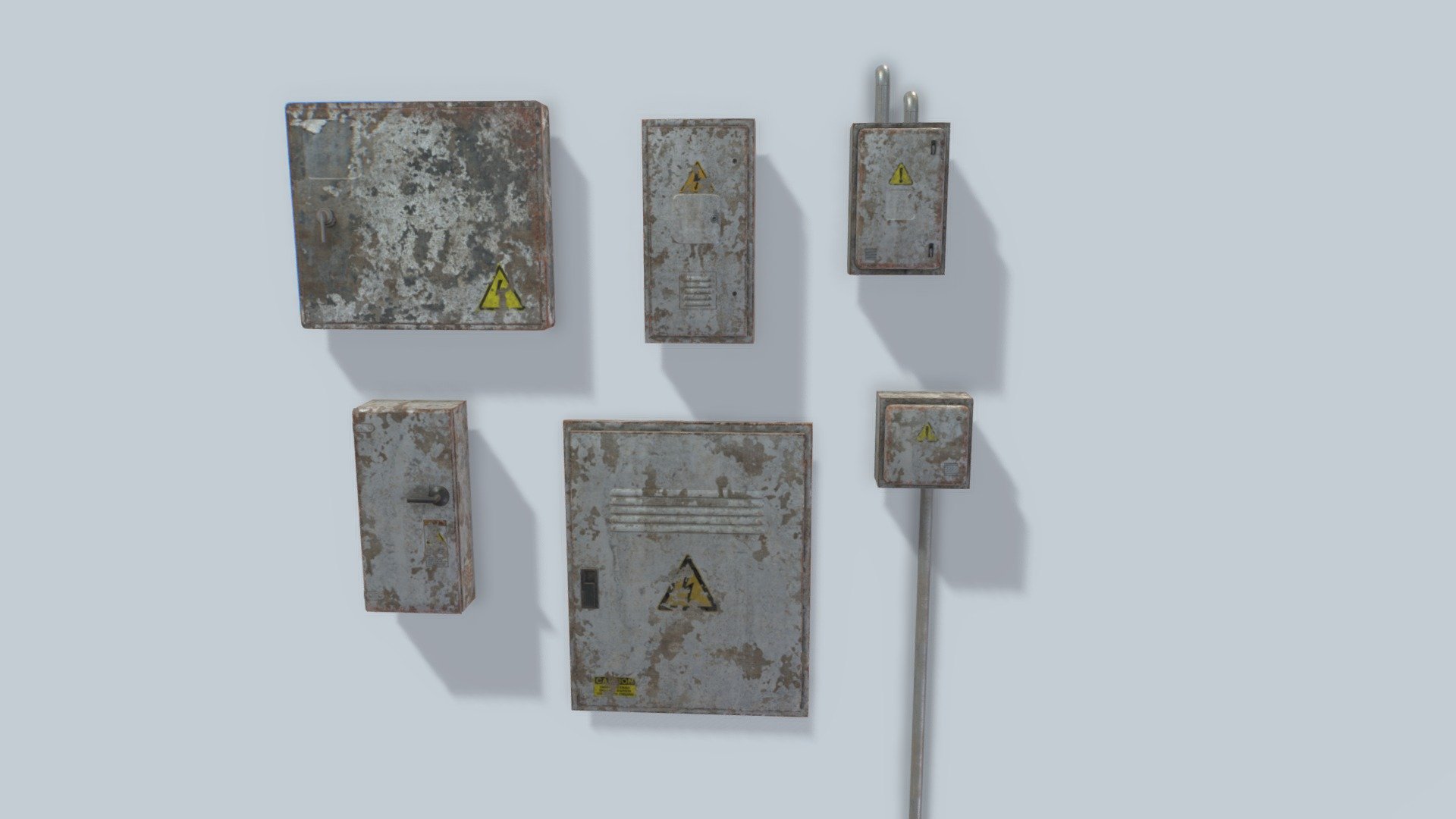 Old and Rusty Electrical Box Pack 1