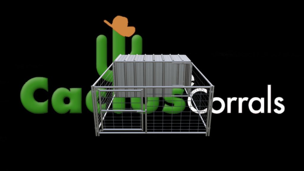 HPSEC4488 8x8 Hog Pen with enclosure — Sketchfab embed 3D viewer