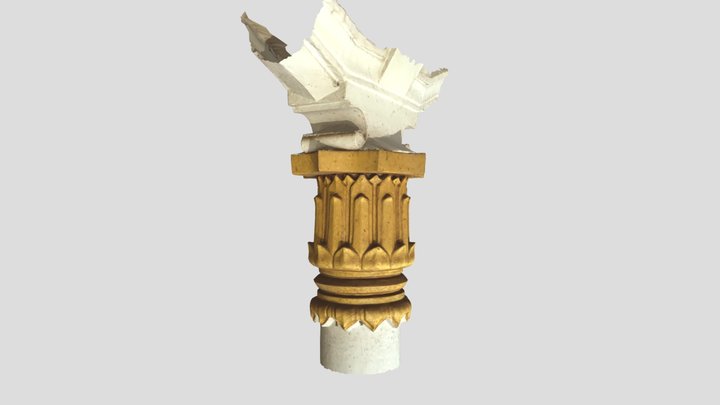 Mẫu Cột Nhỏ Hành Lang Sau Tầng 1 3D Model