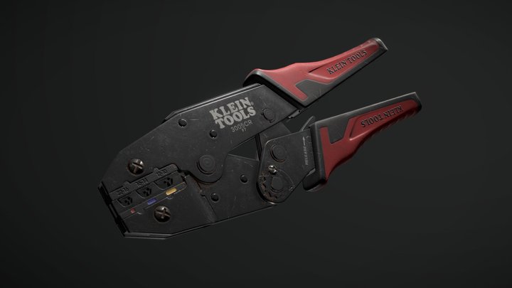 Klein Tools 3005CR Ratcheting Crimper 3D Model