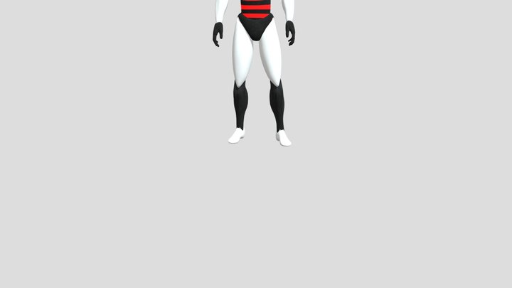 Male Standing Pose 3D Model