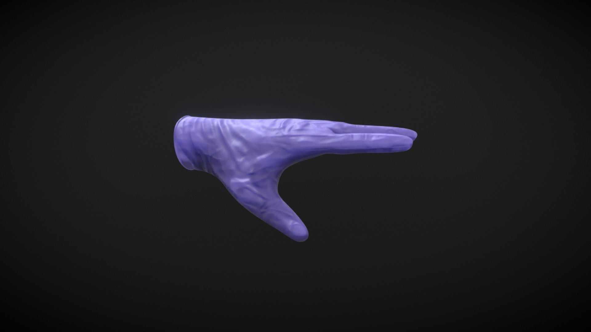 Realistic Surgical Glove with Folds Texture