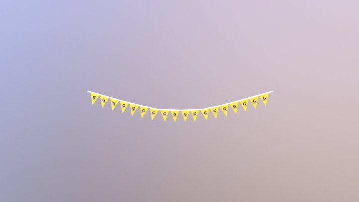 Gatorade pennant for advergame 3D Model