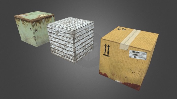 Texture Boxes 3D Model