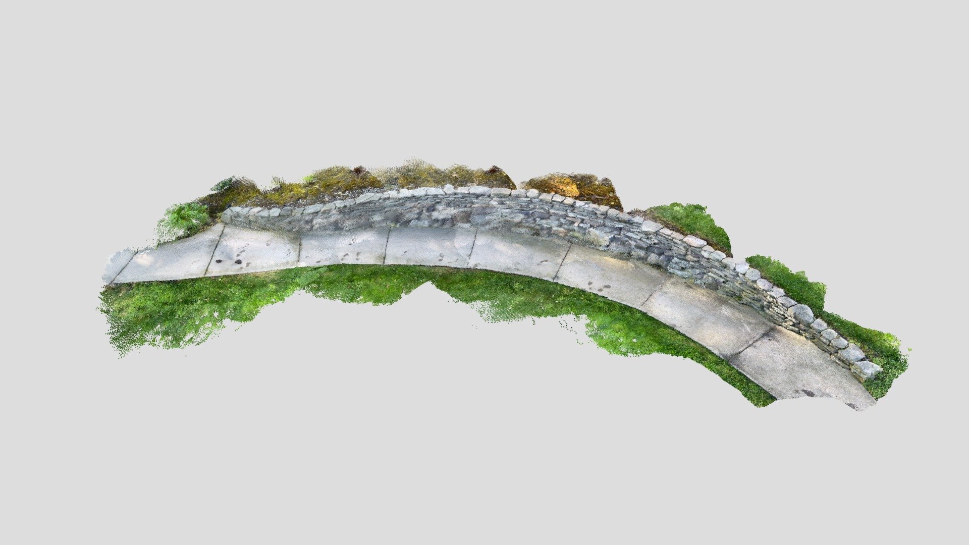 Sidewalk & stone wall (5): SiteScape (HD)