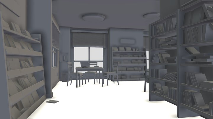 Library 3D Model