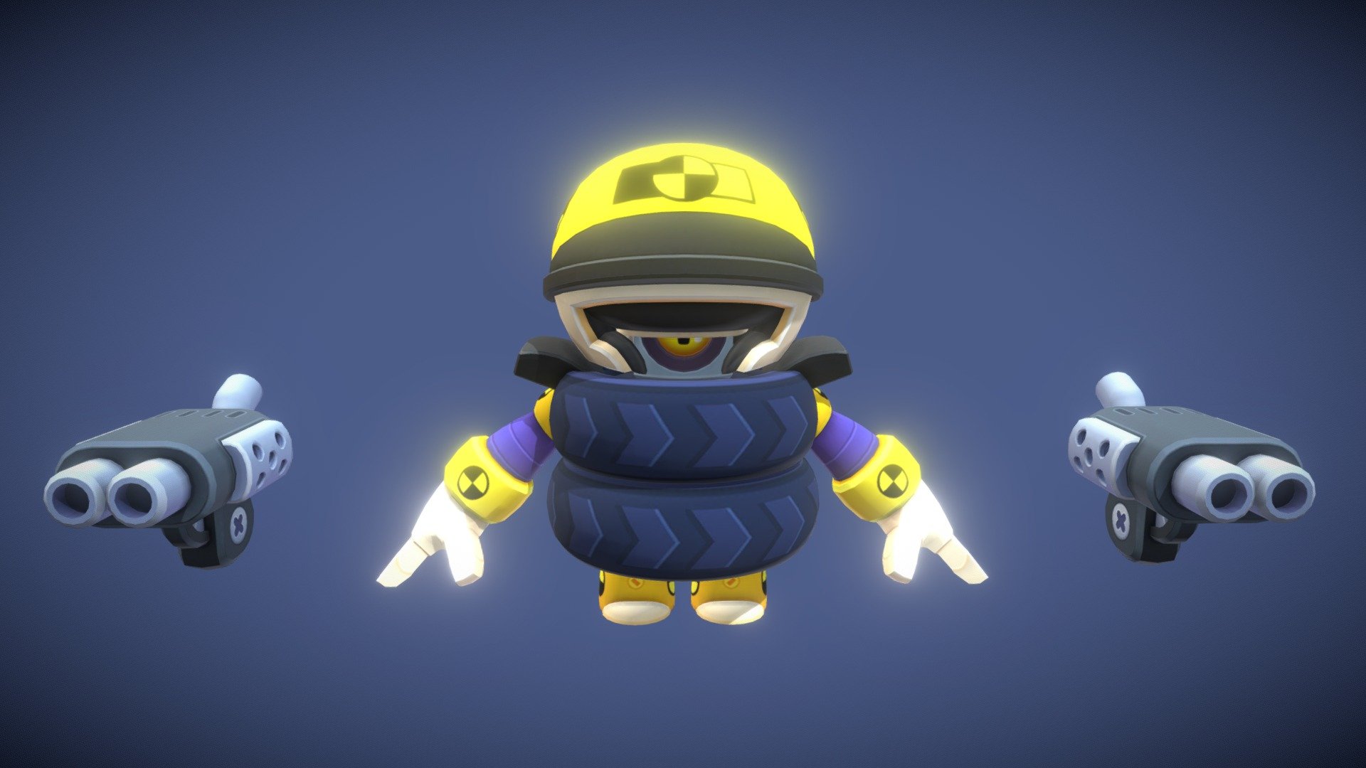 Crash Test Darryl T Pose Brawl Stars Download Free 3d Model By Shertiku 38b0c60 Sketchfab