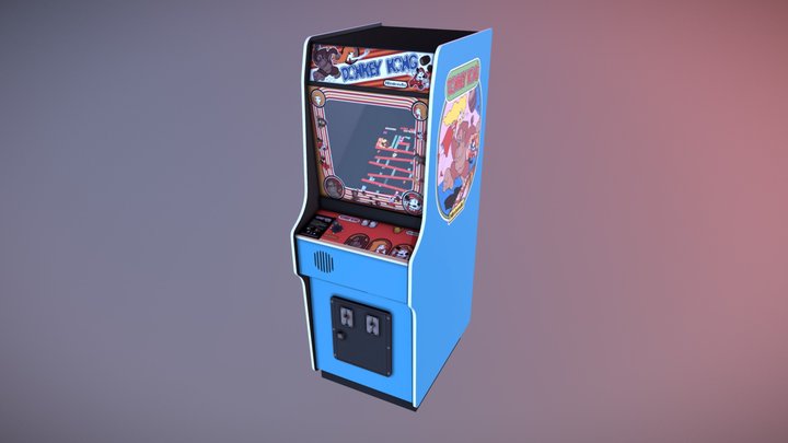Donkey Kong Arcade Cabinet 3D Model