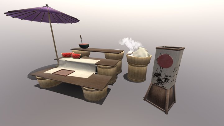 Mini Food stall 3D Model