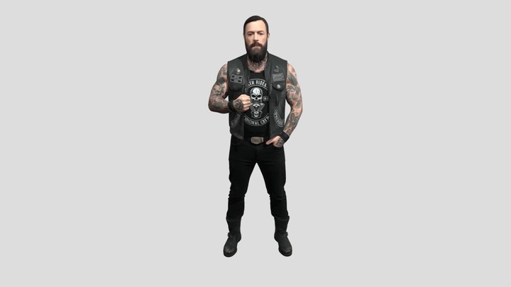 Road Warrior in Leather Vest – Modello 3D gratuito STL