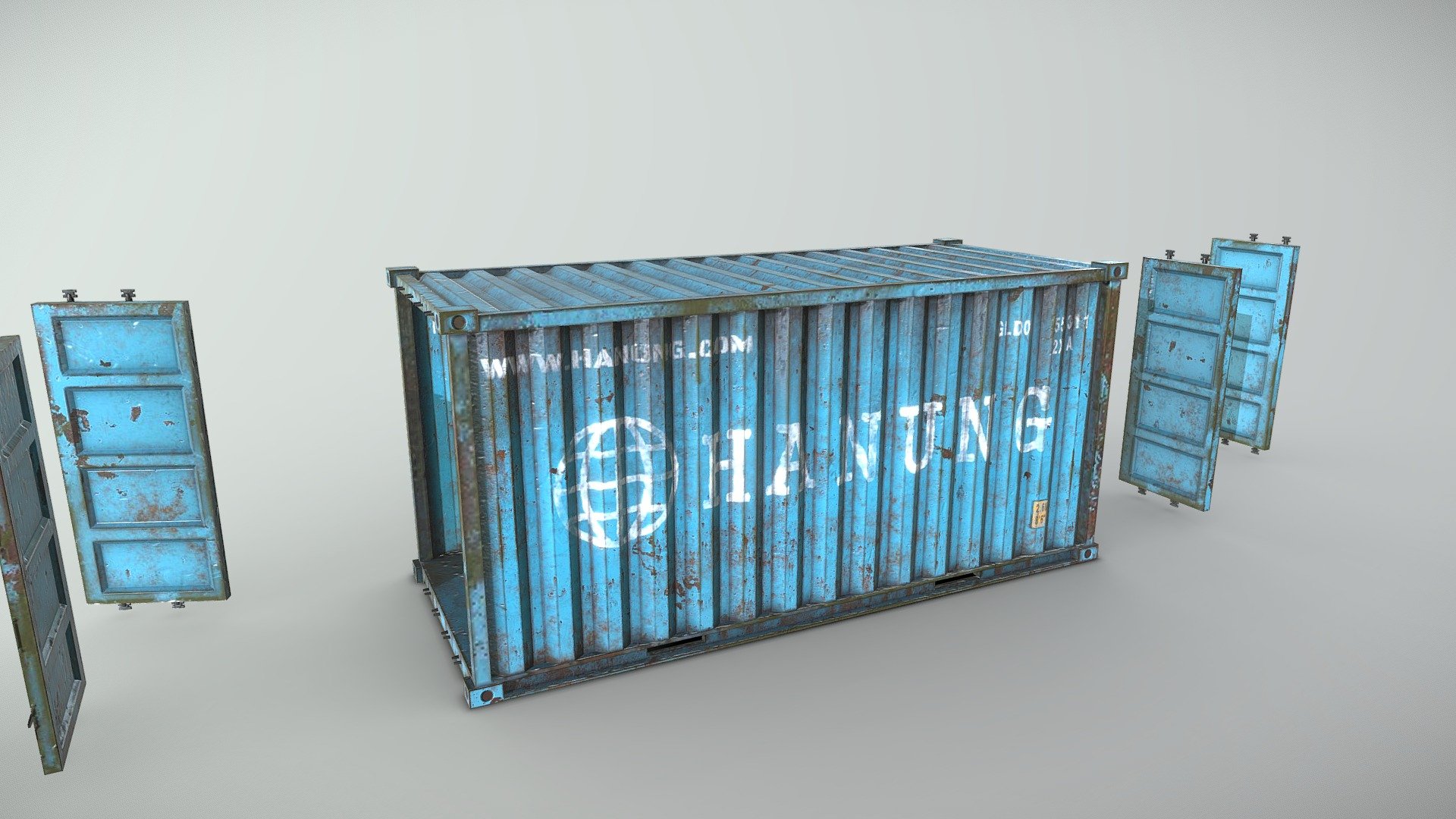 BLUE Container Download Free 3D model by Kwon_Hyuk [38b62c0] Sketchfab