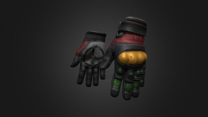 CT Gloves - Jah Warrior 3D Model
