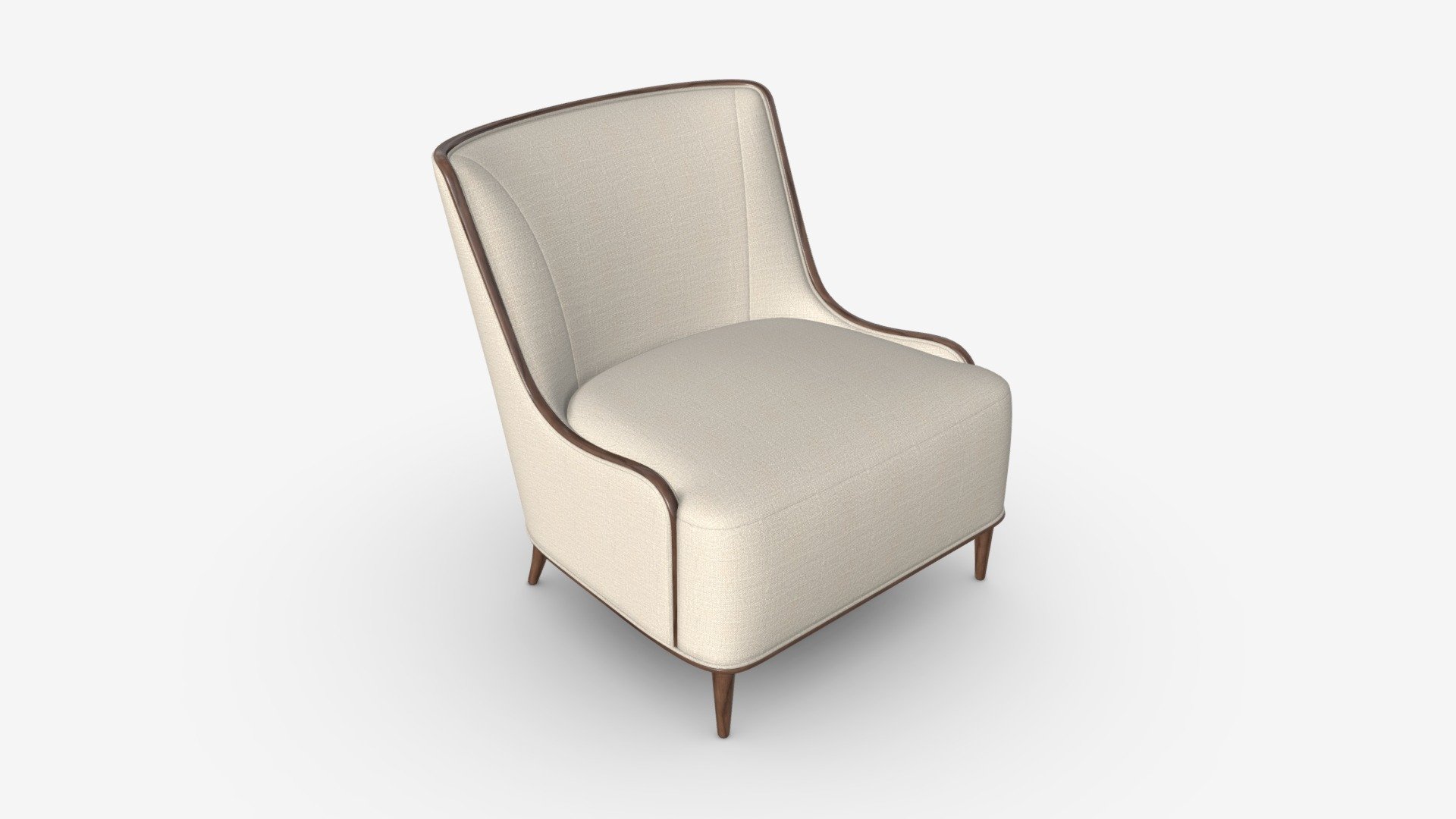 Lounge Chair Baker Marino Buy Royalty Free 3D model by HQ3DMOD