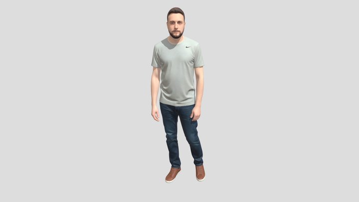 Casual Portrait In Grey – Free 3D Model STL