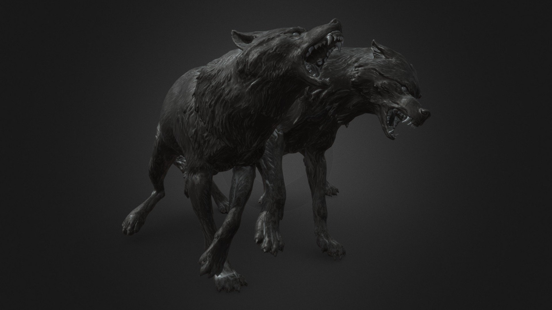 Wolves 3D Sculpting Buy Royalty Free 3D model by BreathTime