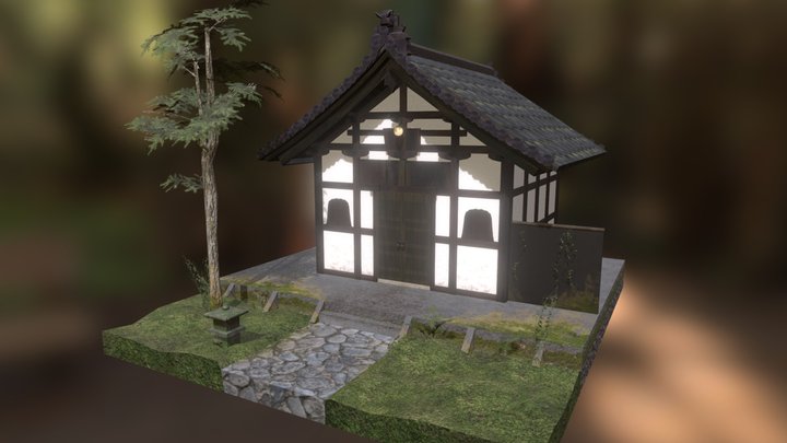 Honen-in Temple Storehouse 3D Model