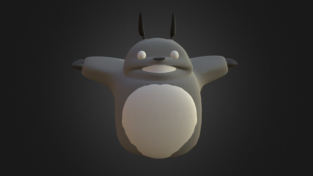 My first 3D model - Totoro