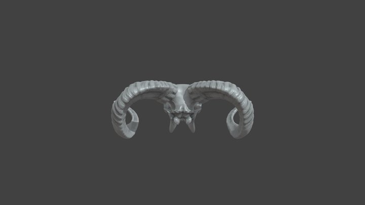 Ram Skull 3D Model
