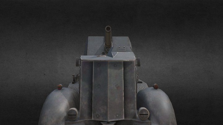 Sd.Kfz. 8 with FlaK 18 3D Model