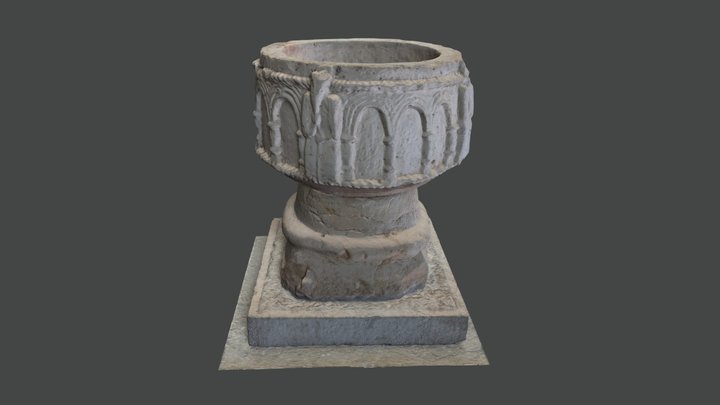 Klockrike baptismal font (Master Arcadius) 3D Model