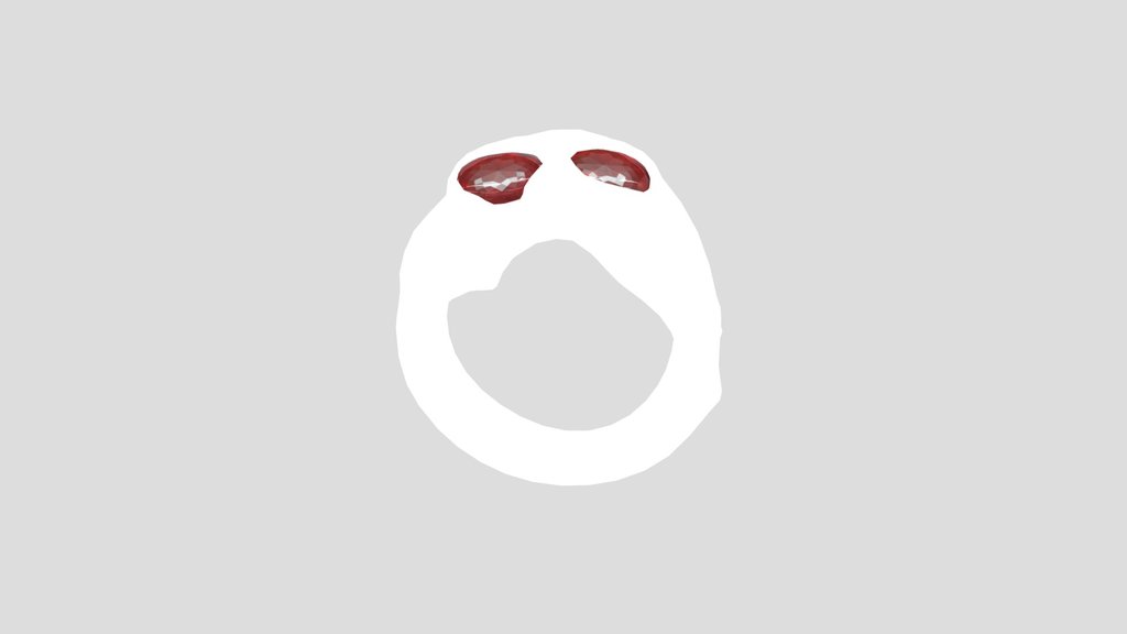 Red Unique Skull Ring Game Ready