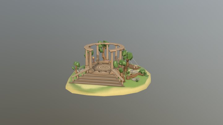 Greek Temple 3D Model