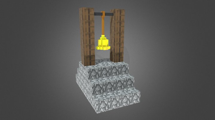 Pixel town bell 3D Model