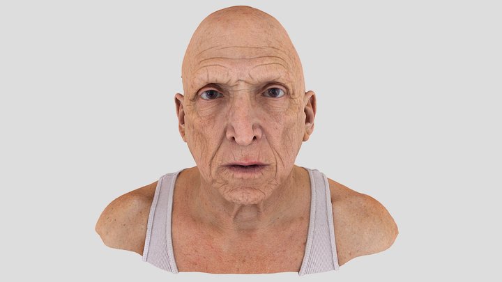 Old man head scan 3D Model