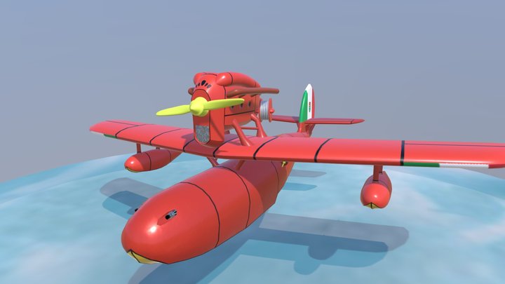 Porco Rosso Plane 3D Model