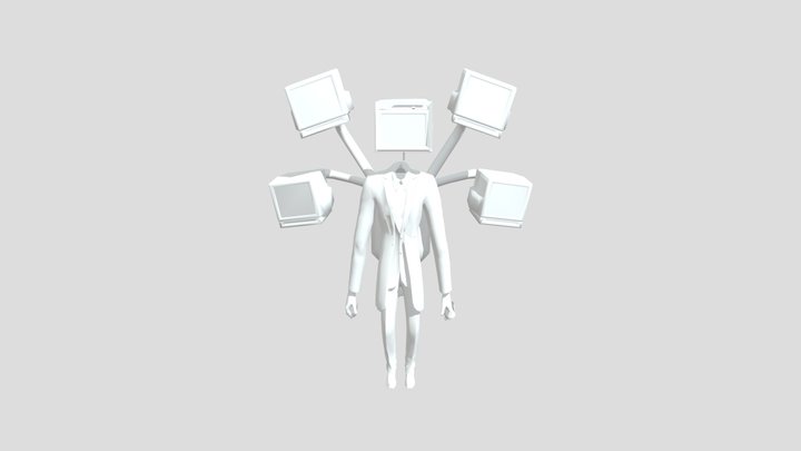 WIP LARGE TV MAN 3D Model