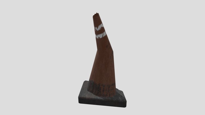 Dystopian bent traffic cone 3D Model