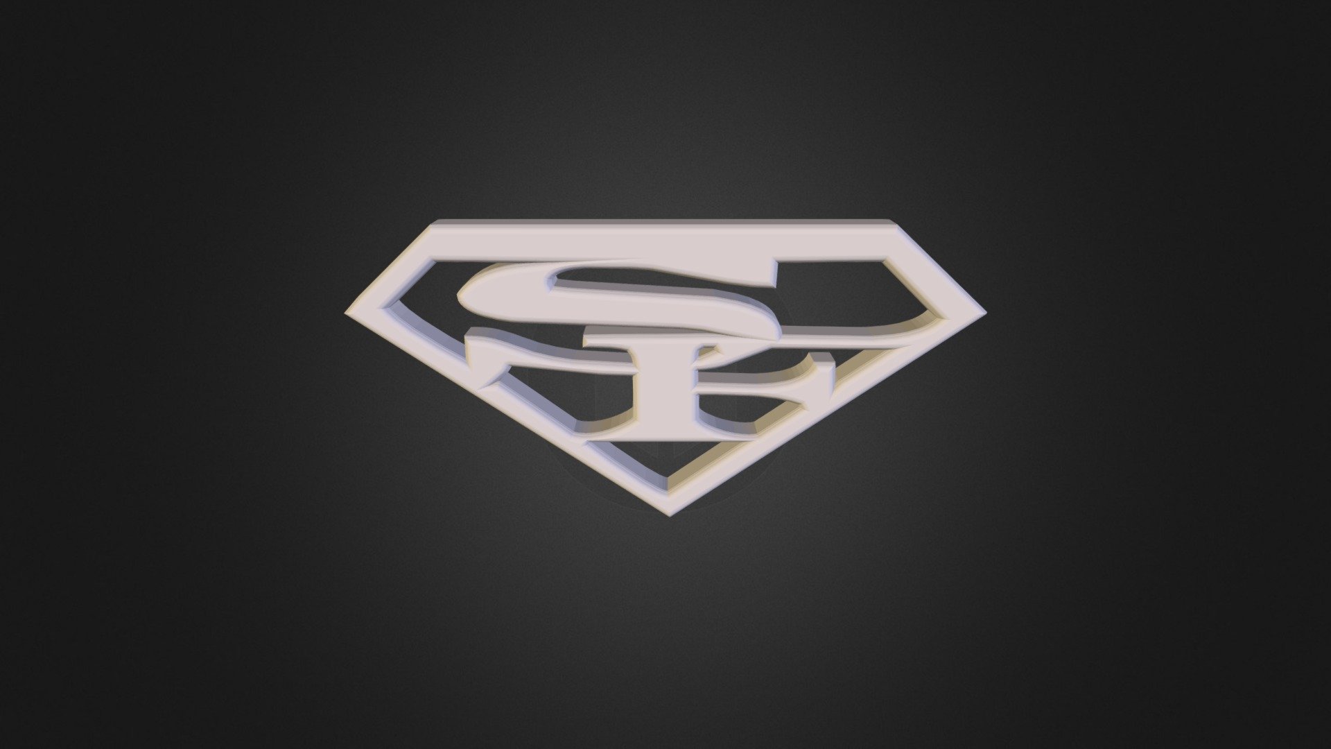 49ers superman logo - 3D model by 3dindustries [38c5a57] - Sketchfab