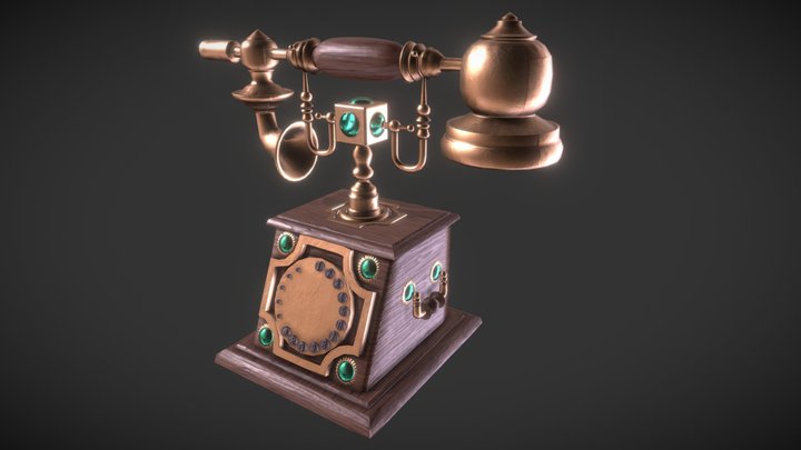 Vintage Telephone Nurbs Model 3D Model