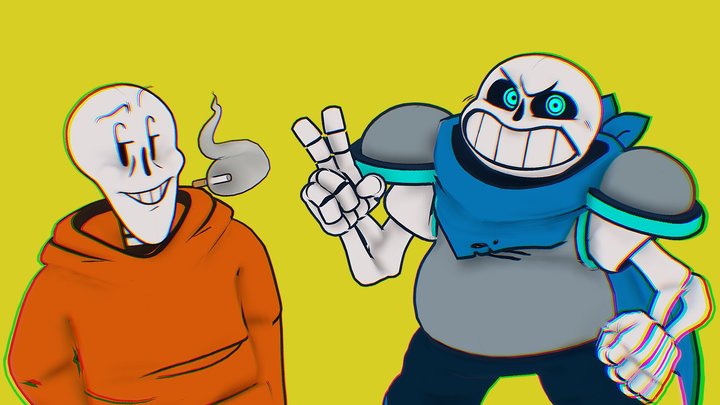 [UNDERSWAP] - Papyrus and Sans 3D Model