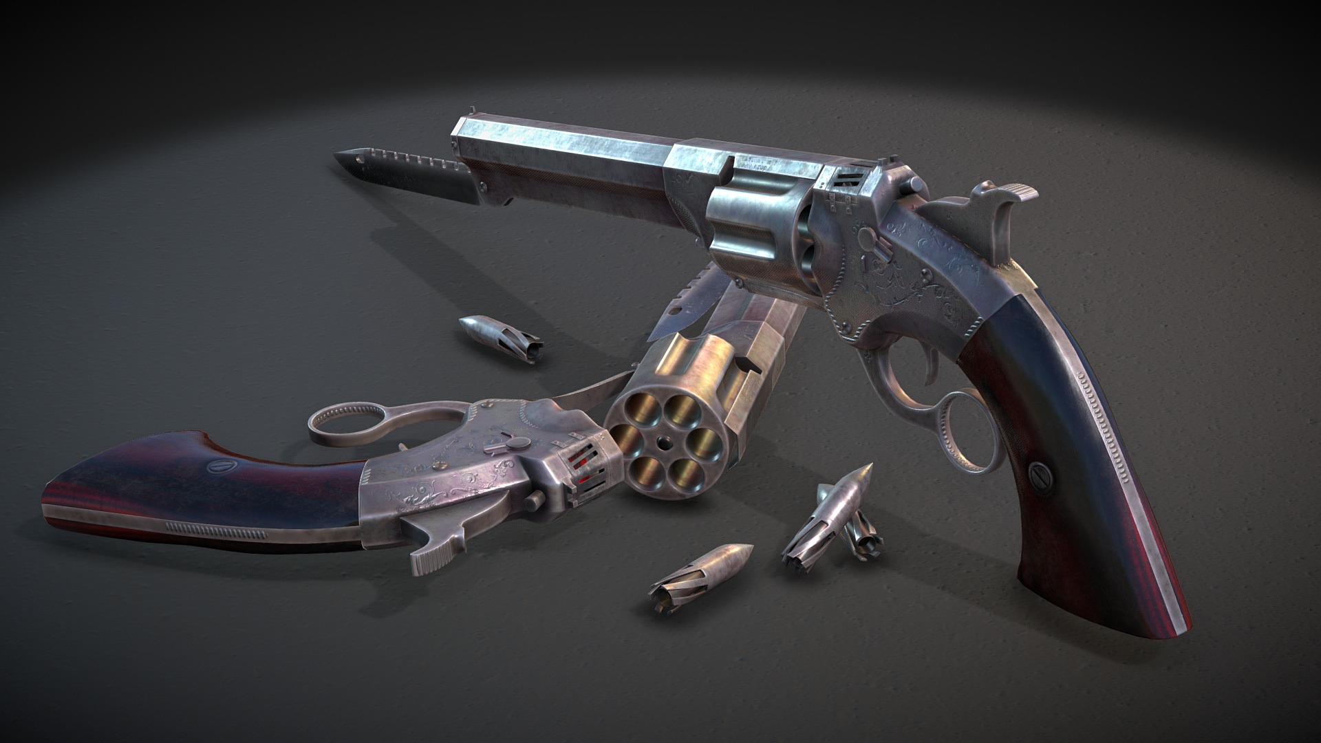 3D model Vavchenster - This is a 3D model of the Vavchenster. The 3D model is about a gun with a bullet.