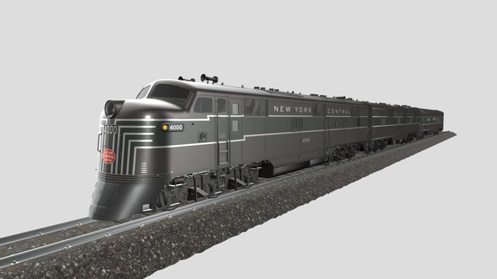 EMD E7 NYCRR Train 3D Model