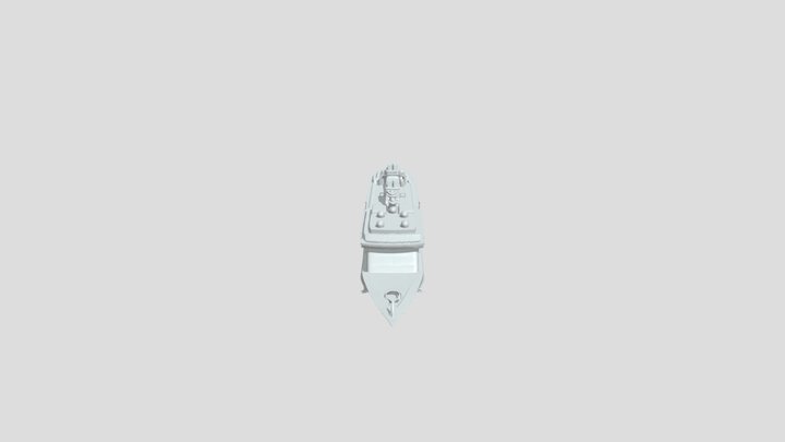 Large cruise ship in water 3D Model