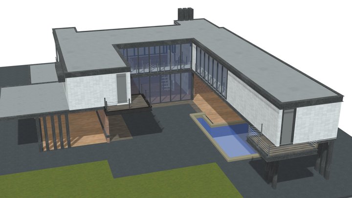 Modern luxury villa house home building
