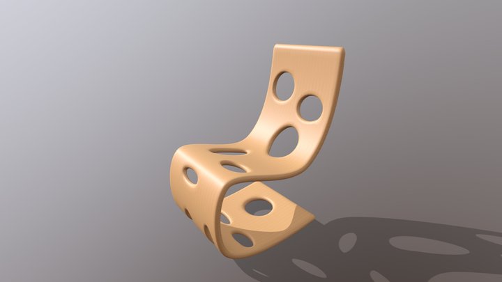 Wood Chair Model 3D Model