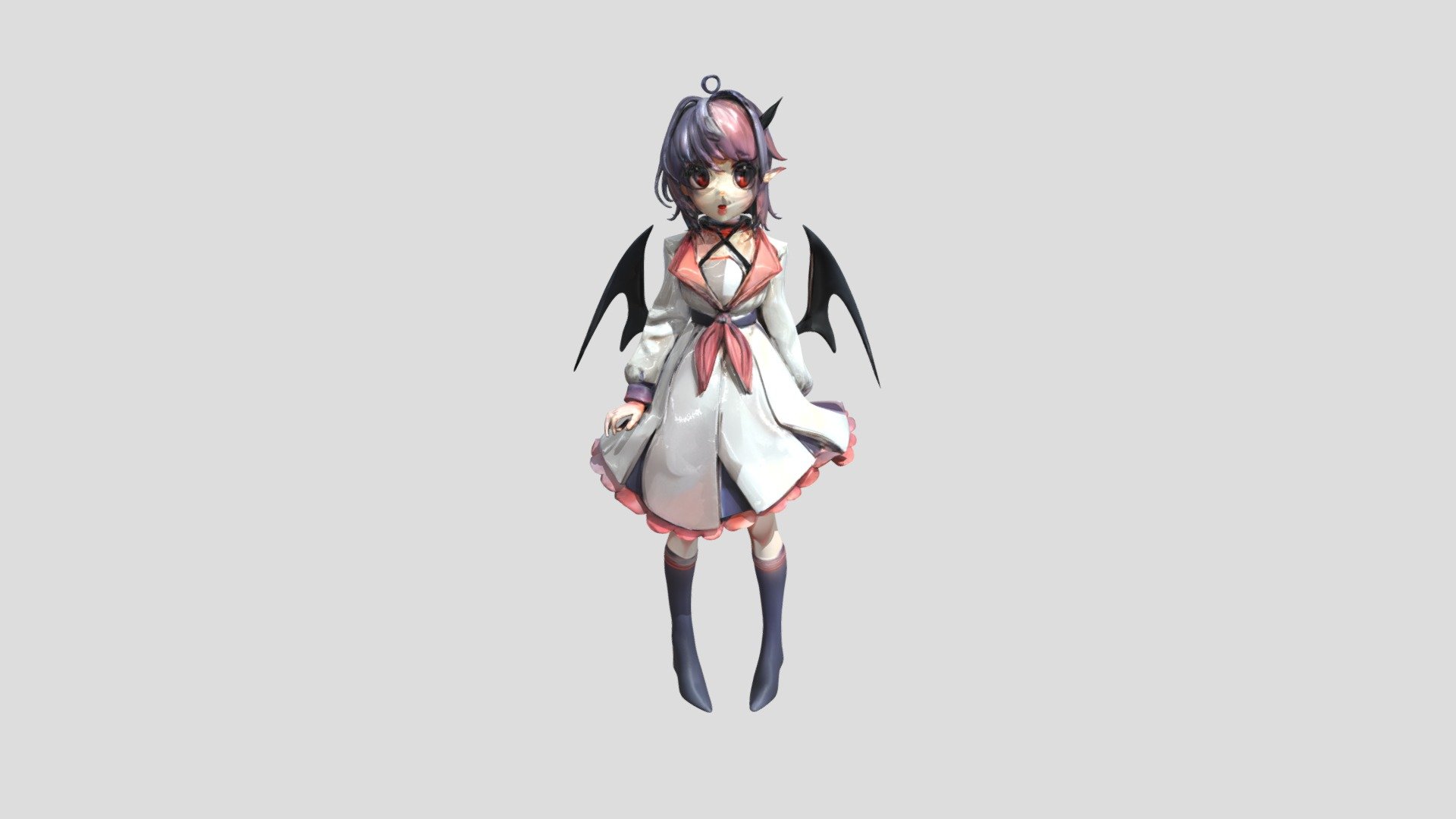 Anime demon girl - 3D model by vasilkova (@manglethefox059500) [38cb263 ...