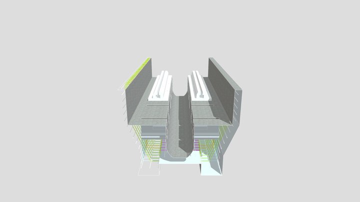 Galerias dos trens módulo 3D Model