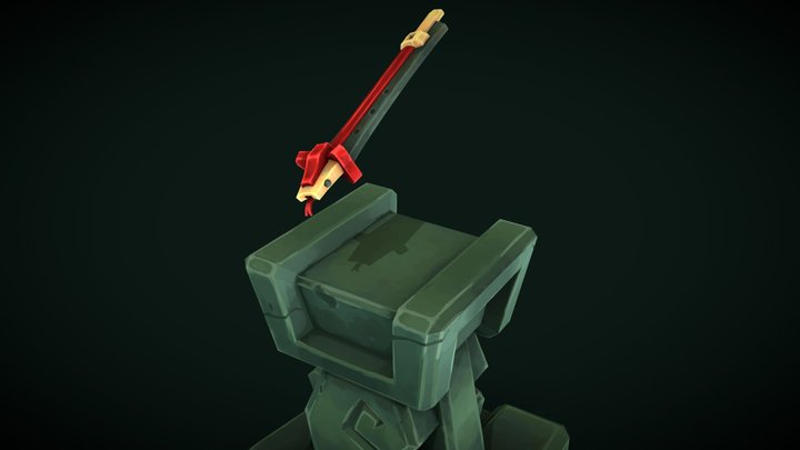 Ancient Legendary Flute 3D Model