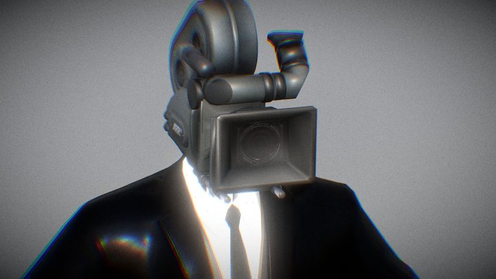 large cameraman rigged 3D Model