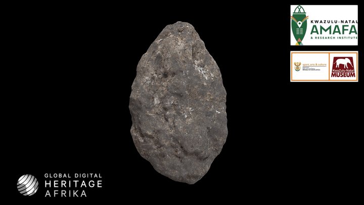Dolerite biface tool - KZN Museum, South Africa